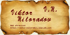 Viktor Miloradov vizit kartica